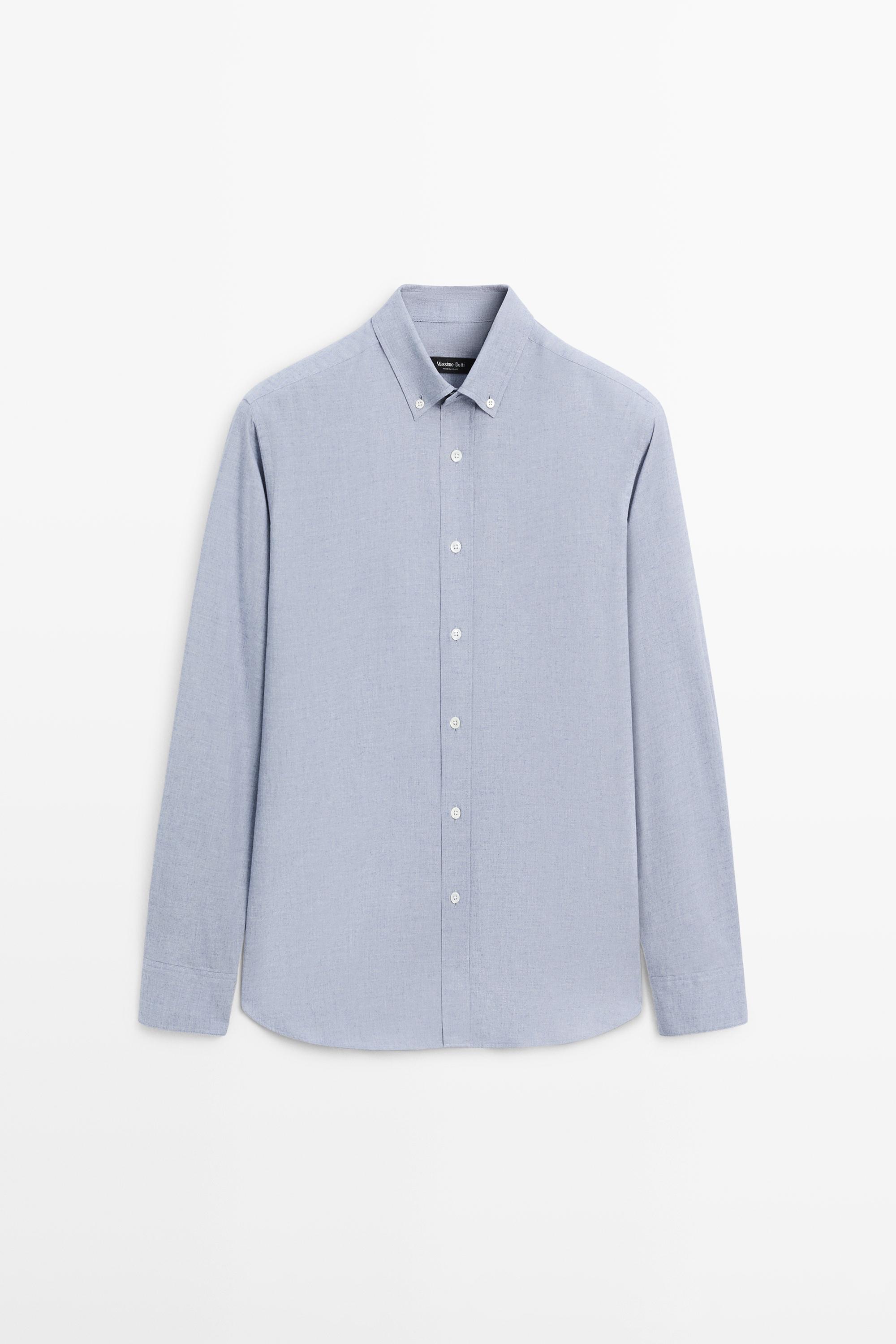 Chemise regular fit en coton chiné